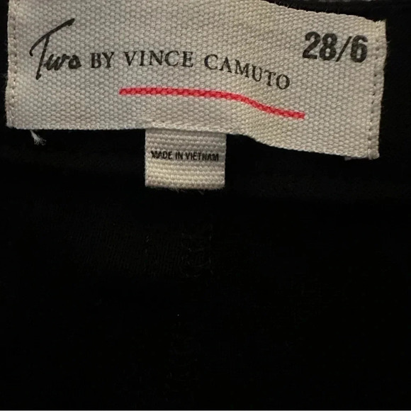 Two by Vince Camuto Faux Leather Black Skinny Jeans Size 6 - Picture 3 of 3